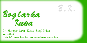 boglarka kupa business card