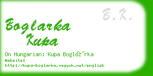 boglarka kupa business card